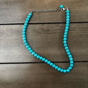 Faux Turquoise Beaded Necklace